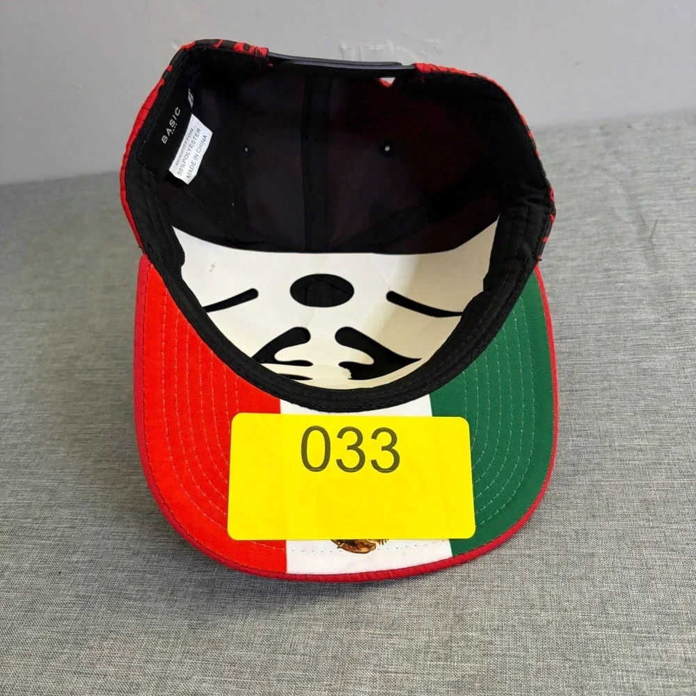 Basic Cap Mexico Snapback Hat Mens OSFA Red Green Eagle Graphic Y2K New